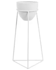 Elevated Plant Pot LIPARIS 30 cm Metal White_1117169