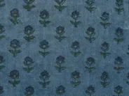 Dekokissen 2er Set RIBES 45 x 45 cm Samtstoff Dunkelblau Blumenmuster_838242