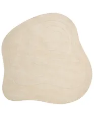 Rug GORANO Light Beige 160 x 160 cm Viscose_904529