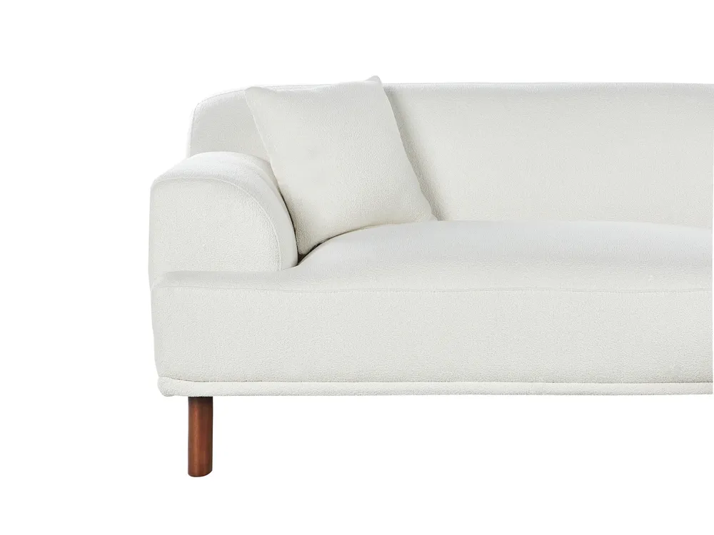 Ecksofa 3-Sitzer HOLT Bouclé Weiß linksseitig_959490