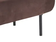 Rechtsseitige Chaiselongue MIRMANDE Samtstoff Dunkelbraun_1072655