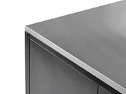 Outdoor-Küche 2er Set mit Spüle MAENZA Schwarz Metall_981476
