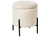 Storage Pouffe WENONA Velvet Light Beige