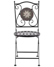 Gartenstuhl 2er Set CARIATI Metall Schwarz_825732