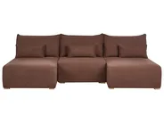 Modular U-Shape Sofa NERBO Boucle Brown_1034433