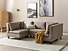 U-förmiges Modulsofa 5-Sitzer UNSTAD Stoff Braun