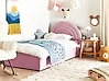 Kinderbett mit Stauraum ANET Samtstoff Rosa 90 x 200 cm