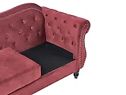 Sofa 2 Seater SKIEN II Velvet Dark Red_1171138