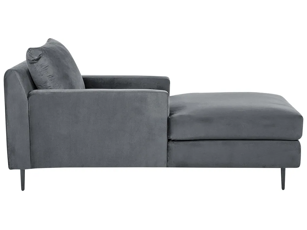 Chaise Longue GUERET Velvet Grey_842564