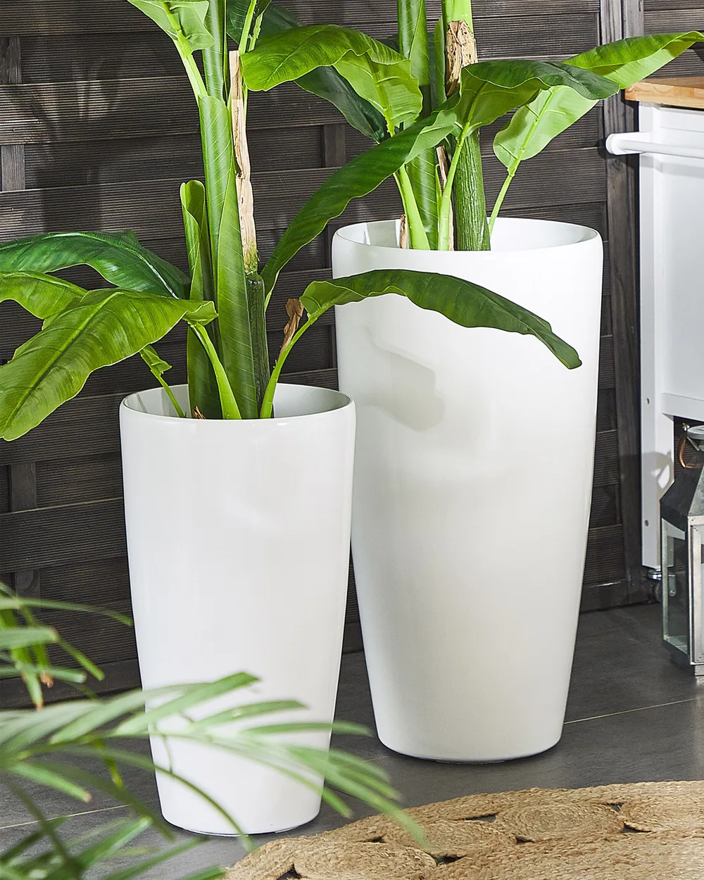 Plant Pot TSERIA 40 cm White - Beliani.ch