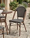 Set of 4 Garden Chairs RIFREDDO PE Rattan Grey
