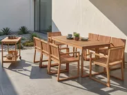 Gartentisch SASSARI II 180 cm 90 cm zertifiziertes Akazienholz Hellbraun_1075866