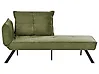 Left-Hand Chaise Longue ROCAMADOUR Fabric Green