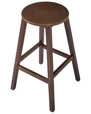 Set of 2 Bar Stools ANCELLE Bamboo Dark Brown_1048729