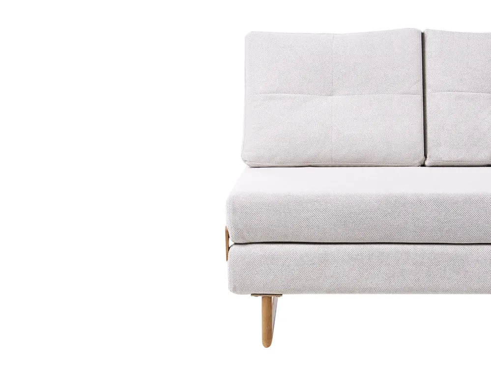 Sofa Bed 2 Seater JERSLEV Fabric Off-White_1011605