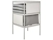 Lounge Set mit Tisch 2-Sitzer TERRACINA Metall Hellgrau_863614