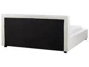 Bett mit Lattenrost Bouclé MIRANDE 160 x 200 cm Cremeweiß_943324