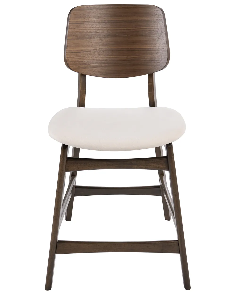Set mit 2 Barstühlen MAYER Holz Cremeweiß / Braun_1060813