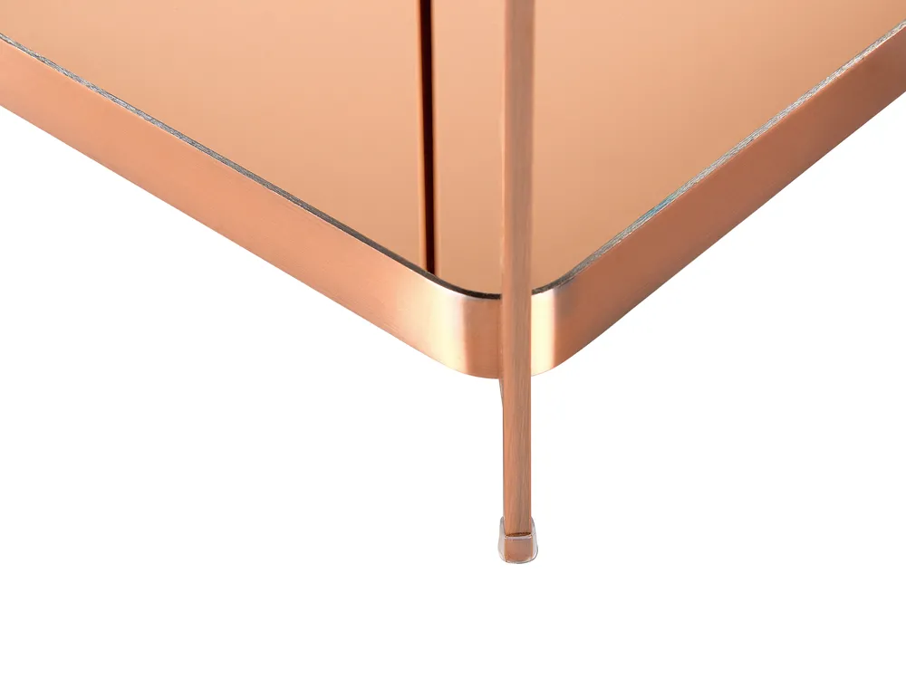Side Table ALSEA Tempered Glass Copper_771408