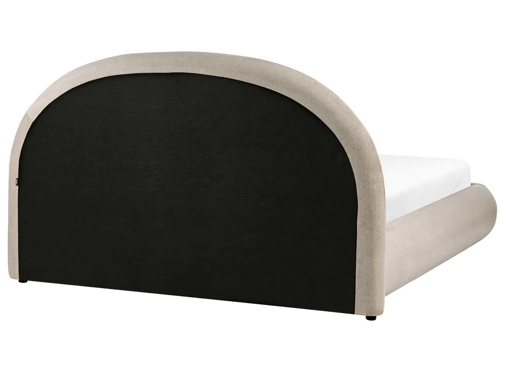 Ottoman Bed GRASSE Fabric Taupe 160 x 200 cm (EU King Size)_1056327