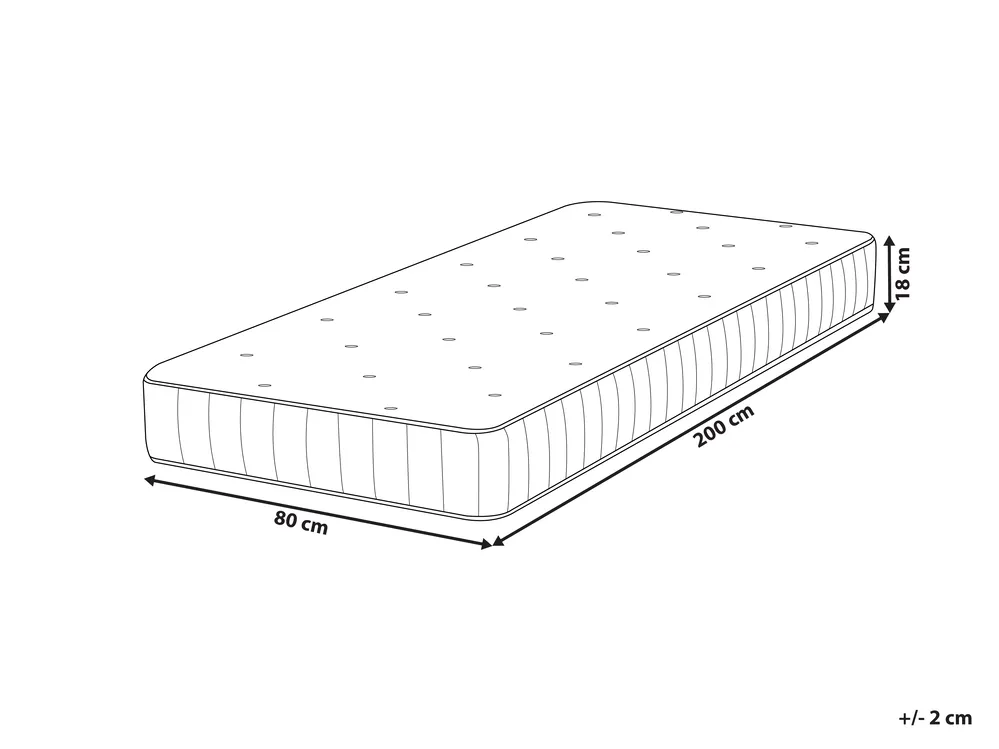 Taschenfederkernmatratze FLEX DUO PLUS H3/4 Fest H2/3 Mittel 80 x 200 cm_976801