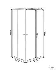 Duschkabine HUAPI 90 x 90 x 190 cm Schwarz_1116720