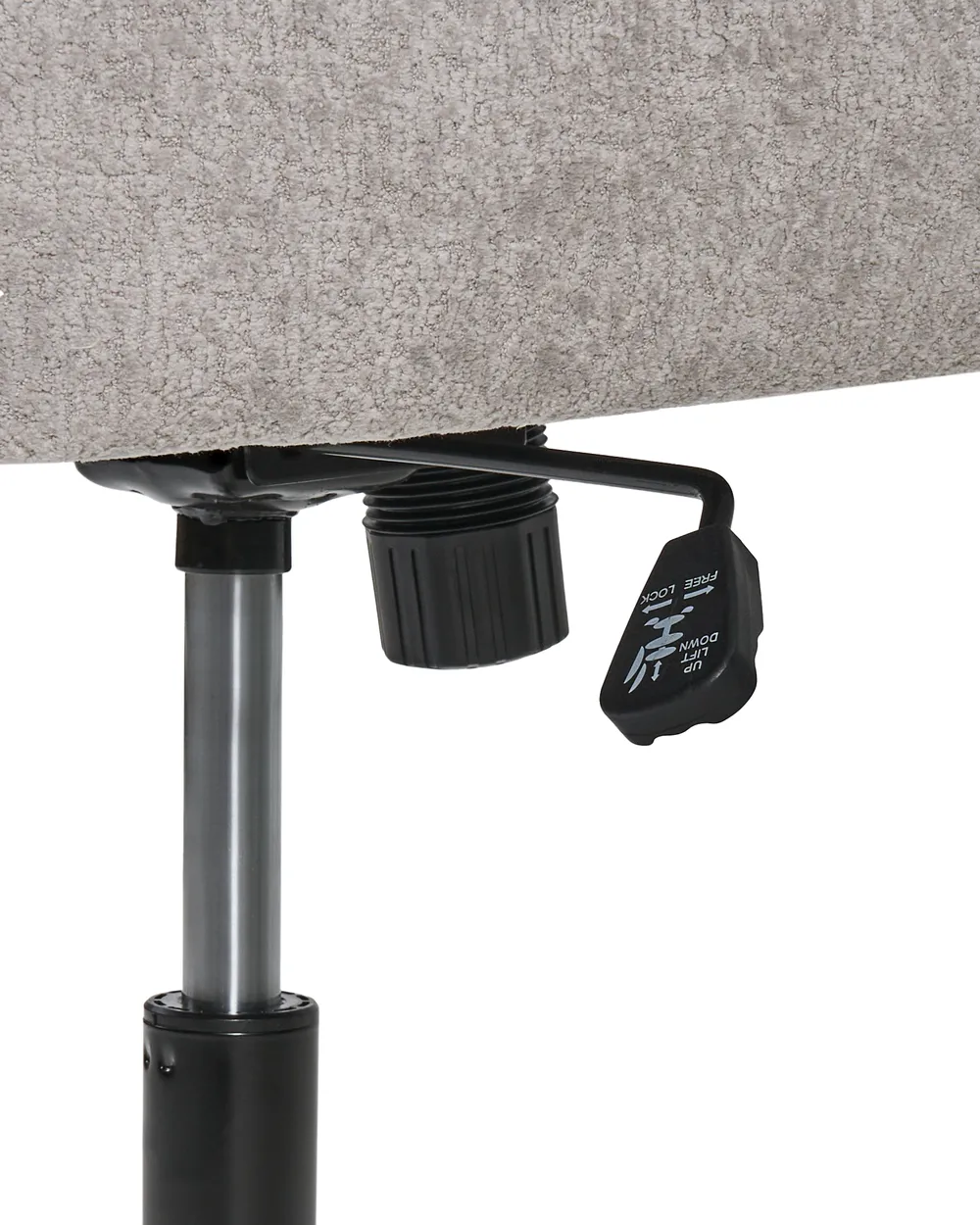 Desk Chair ALPINE Faux Fur Grey_1006599
