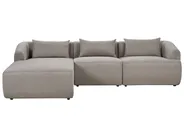 Ecksofa 3-Sitzer SVANSELE Stoff Taupe rechtsseitig_901625