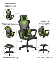 Bürostuhl IGNIS Kunstleder Limettengrün_1074205