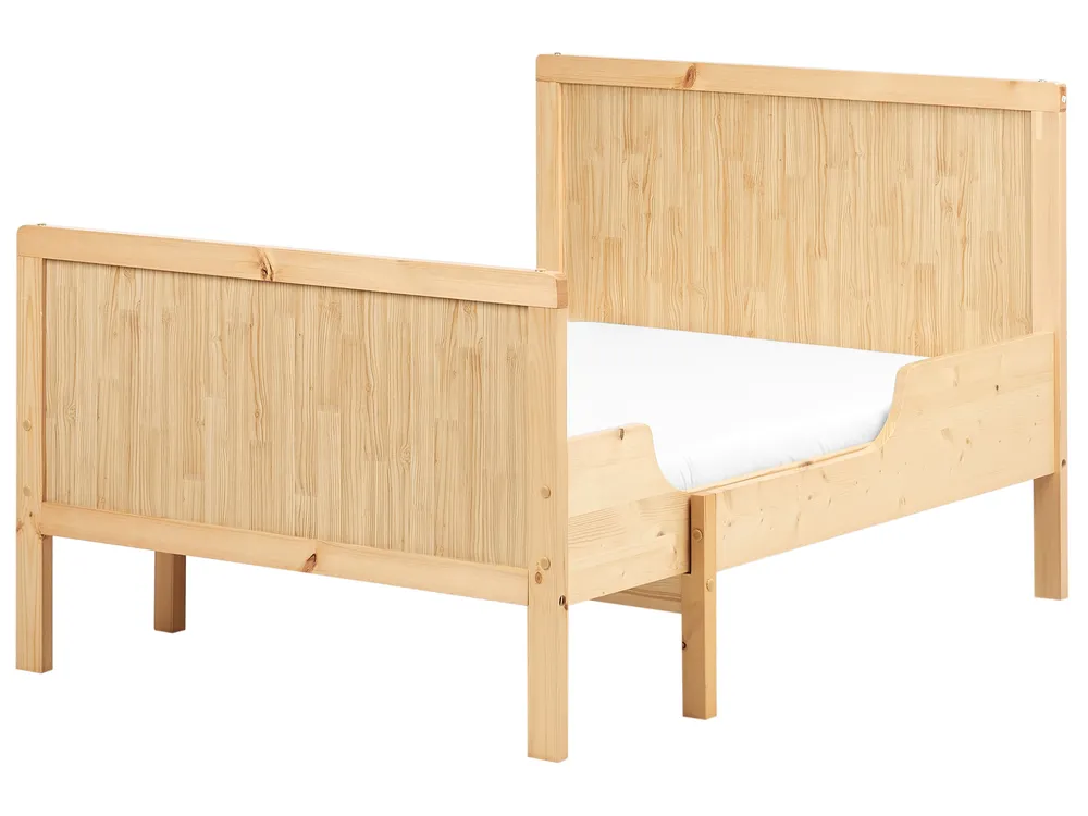 Mitwachsendes Kinderbett Kiefernholz MONTIGNY 90 x 200 cm Hellbraun