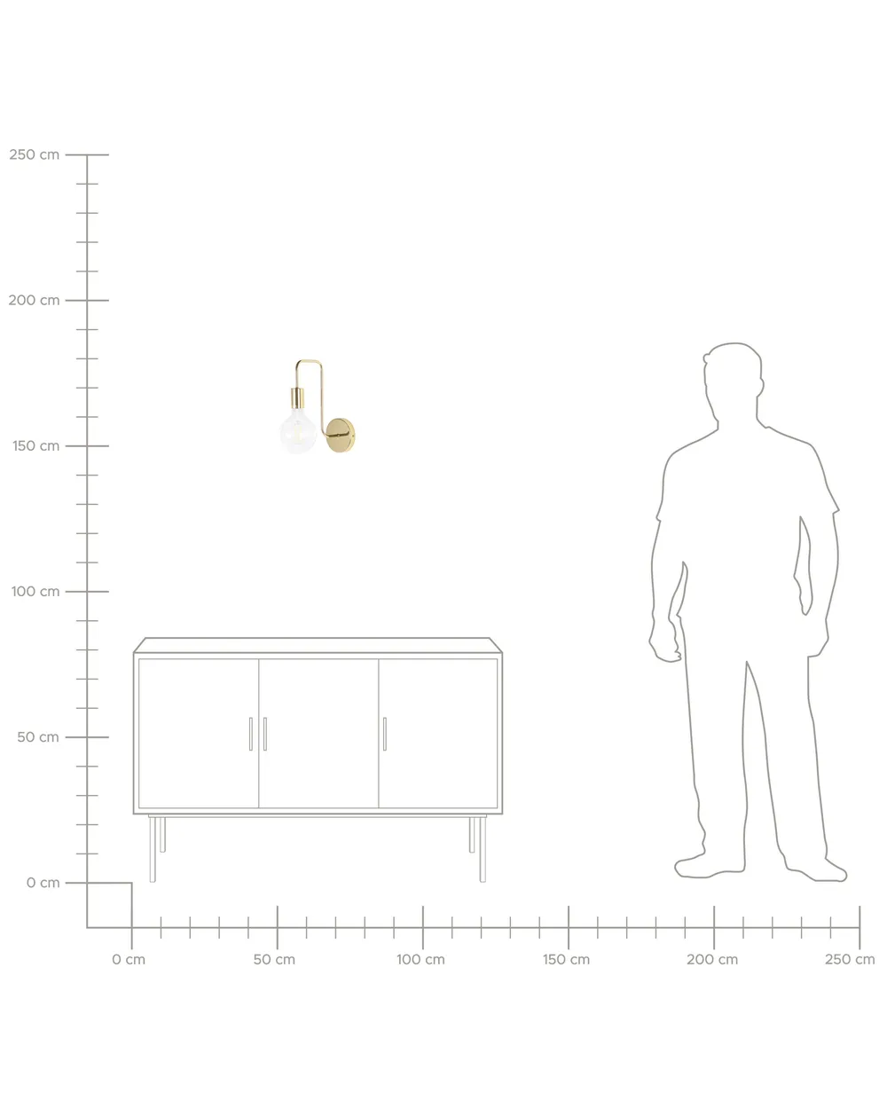 Wandlampe SAVENA Metall Gold_785125