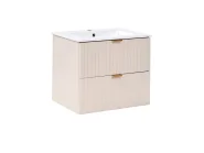Wall Mounted Vanity Unit with Basin TOTORANI 60 cm Beige_1124005