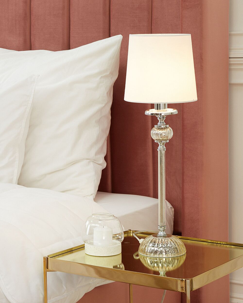 Table Lamp KUBENA Metal White