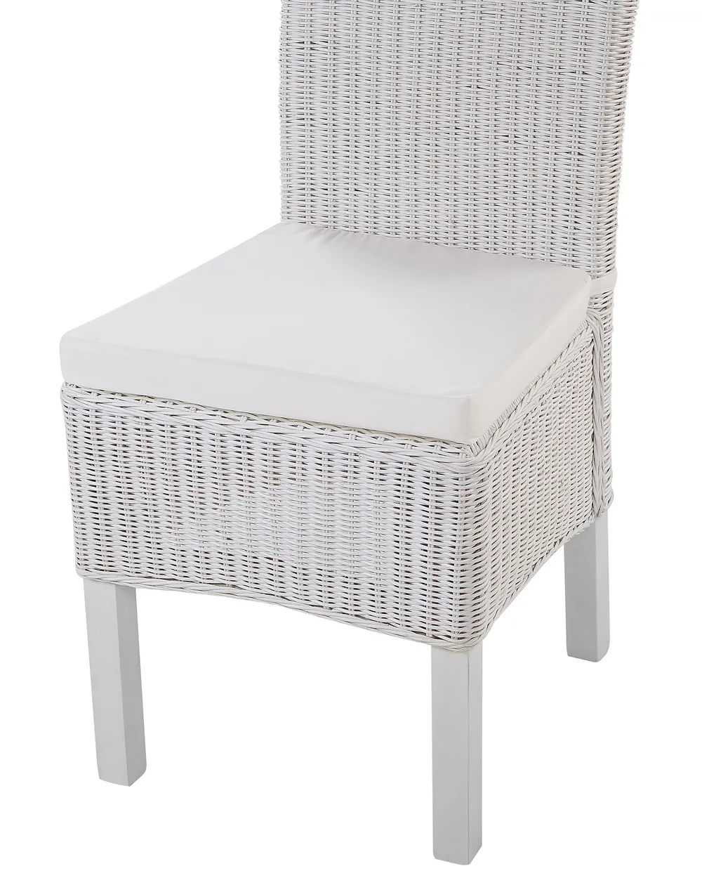 Set of 2 Dining Chairs ANDES Rattan White_767379