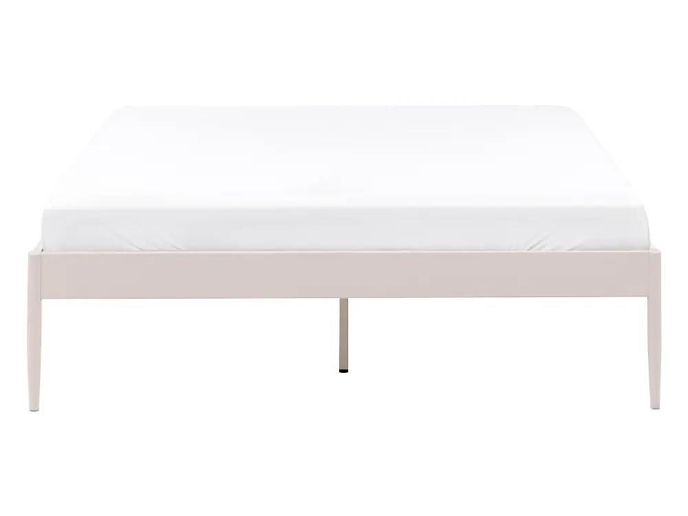 Bett mit Lattenrost Metall VAURS 140 x 200 cm Hellbeige_1165429