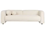 Sofa 3-Sitzer LEIREN Samtstoff Cremeweiß_920757