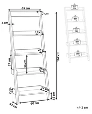 Regal mit 5 Ebenen MOBILE TRIO 167 cm Hellbraun_821016