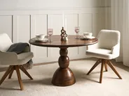 Dining Table SILVON Dark Brown 120 cm 120 cm Mango Wood_1039011