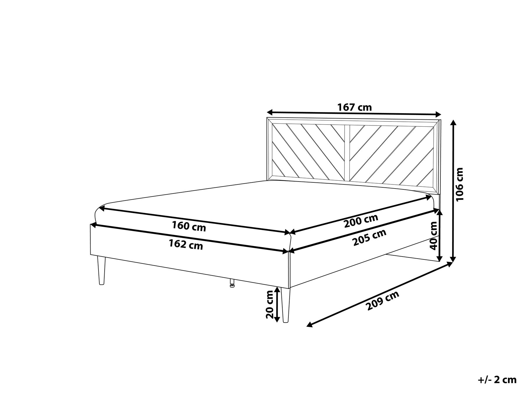 Bett mit Lattenrost MIALET 160 x 200 cm Dunkelbraun_748151