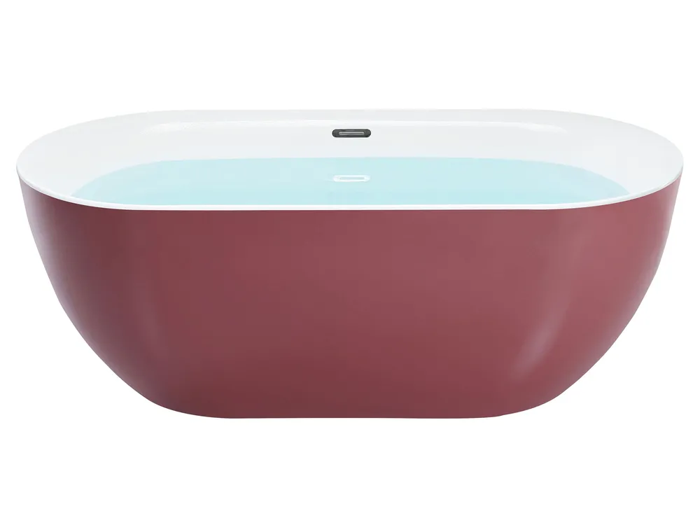 Freistehende Badewanne CARRERA 170 x 80 cm Burgunderrot_812138