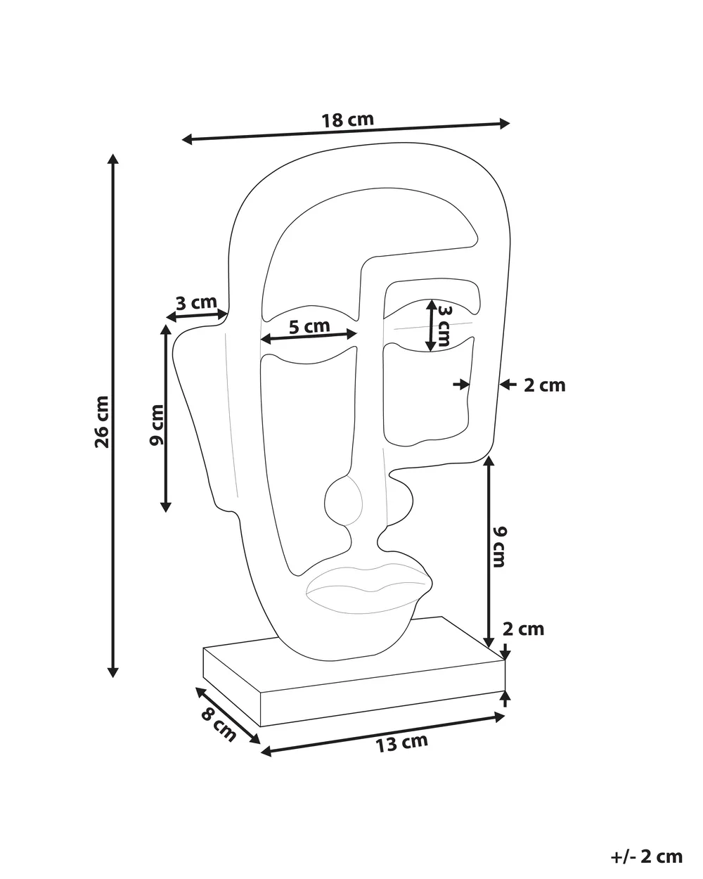 Figurine Face MOSKO Metal Gold_1009429