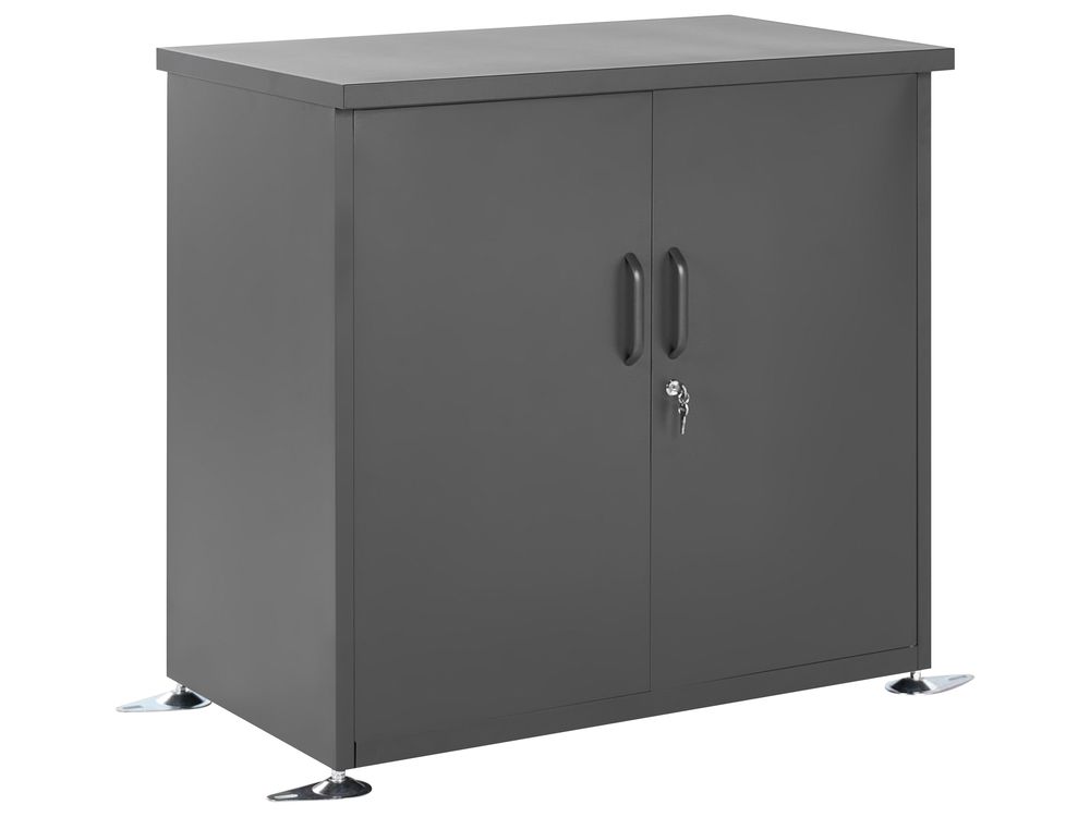 Buitenkast DORGALI 93 cm 88 cm Metaal Grafietgrijs