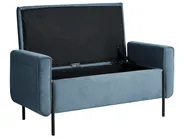 Polsterbank mit Stauraum LEWES Stoff Blau_1043681