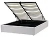 Ottoman Bed without Headboard DINAN Fabric Light Grey 160 x 200 cm (EU King Size)