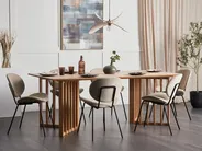 Dining Table LEANDRA Light Ash Wood 200 cm 100 cm_899250