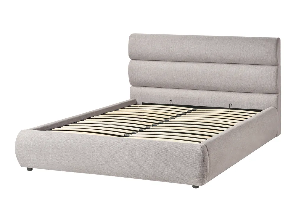 Bett mit Stauraum BONIFACIO Kunstleinen Grau 140 x 200 cm_995533