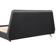 Bett mit Lattenrost Stoff VIENNE 180 x 200 cm Grau_814338