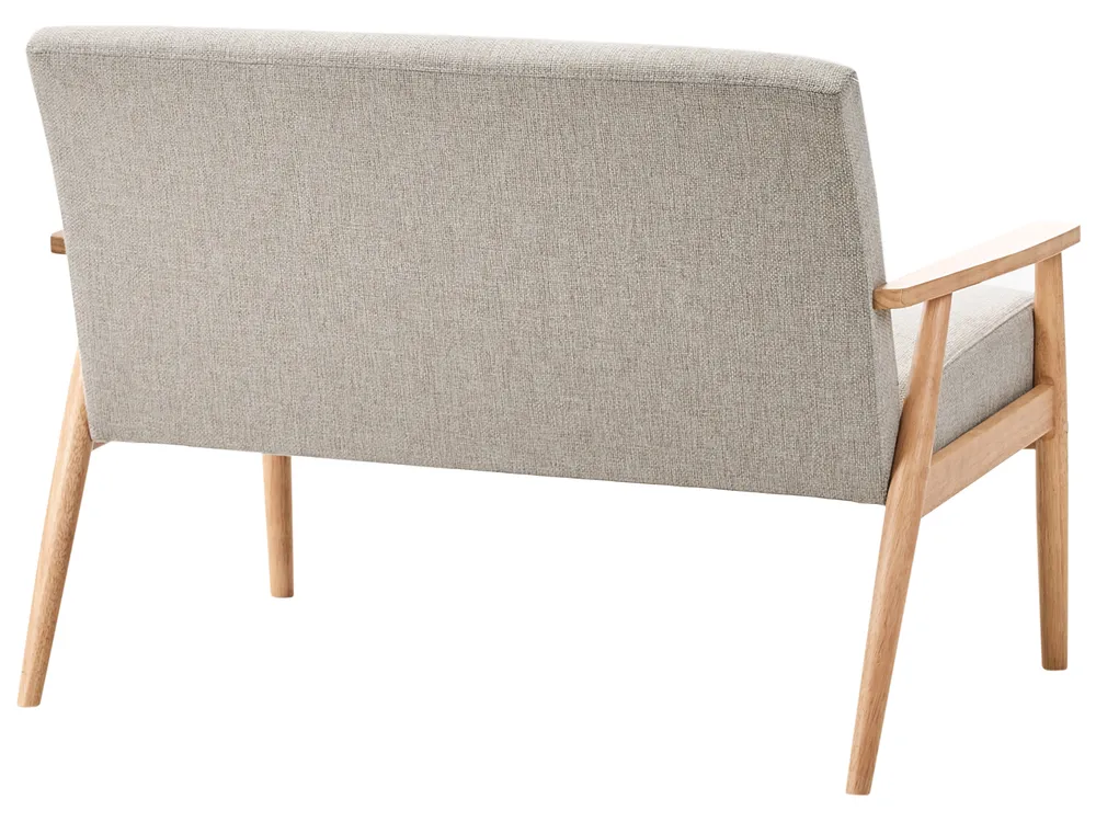 Sofa 2-Sitzer ESRUM Stoff Hellbraun / Grau_1015796