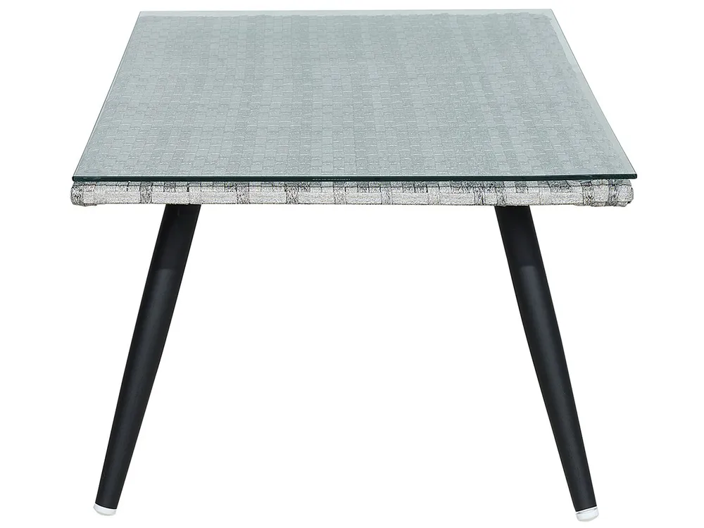 Lounge Set mit Tisch 4-Sitzer RAGUSA Polyrattan Grau_718439