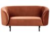 Sofa 2-Sitzer LOEN Samtstoff Orange